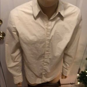 Express stretch large tan dress shirt